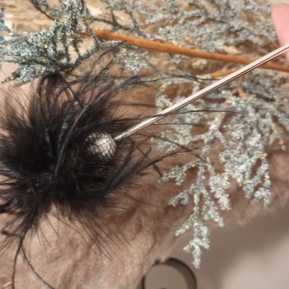 Hair sticks. Metal.